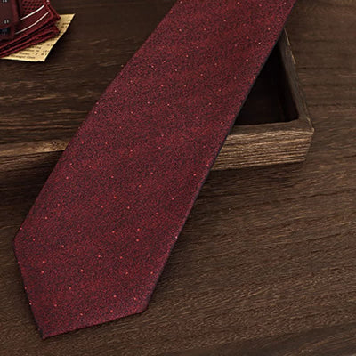 Men's Burgundy Little Dots Necktie