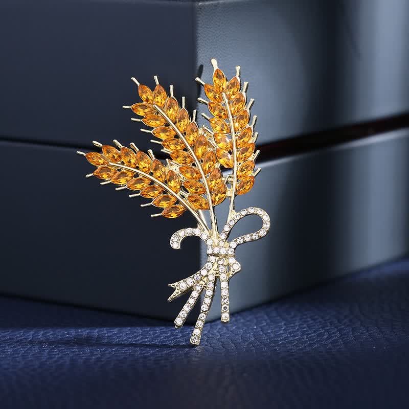 Women's Shiny Wheat Bowknot Brooch