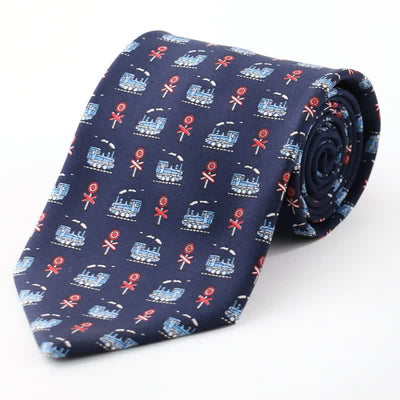 Men's Creative Music Score Cartoon Motif Country Necktie