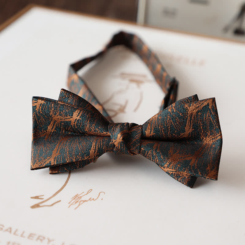 Men's Vintage Floral Pattern Wedding Suit Bow Tie