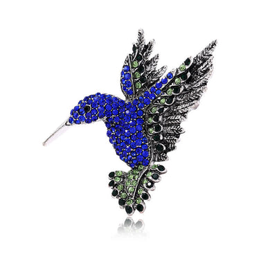 Women's Hummingbird Rhinestone Brooch