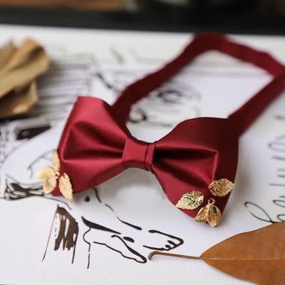 Men's Leaves Garden Wedding Bow Tie