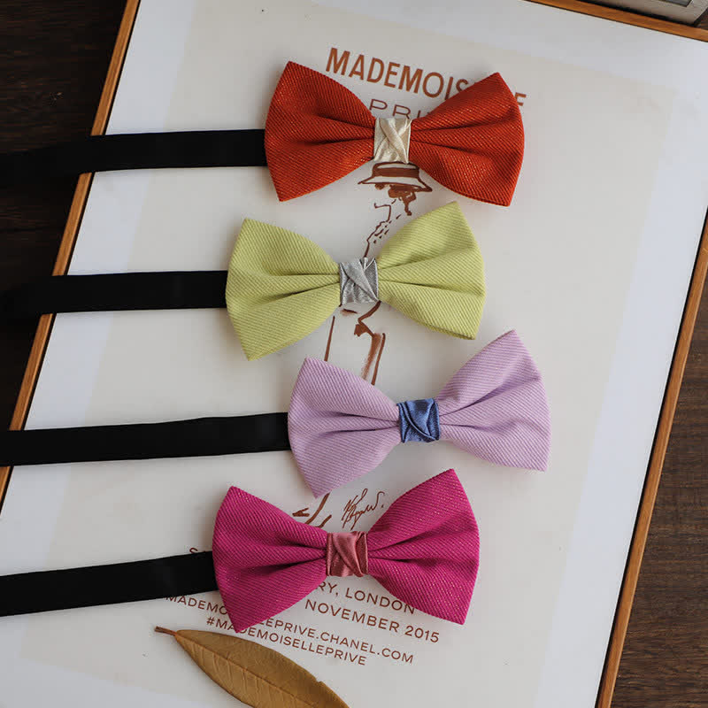 Men's Sweet Candy Color Two Tone Bow Tie