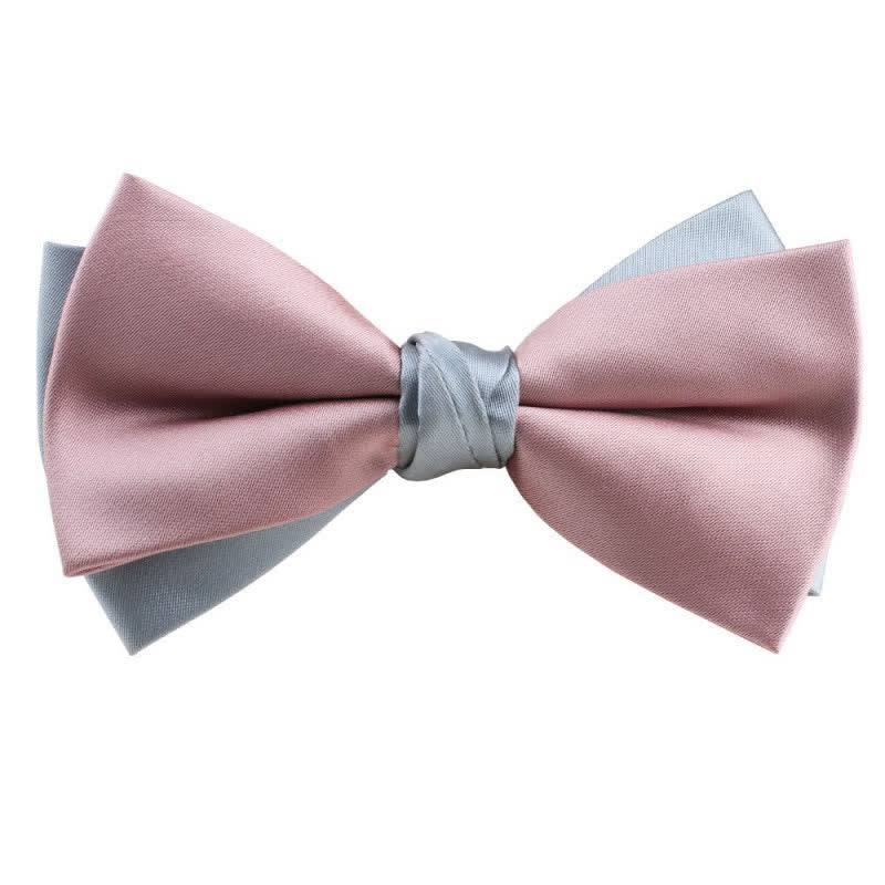 Men's Asymmetrical Two Tone Bow Tie