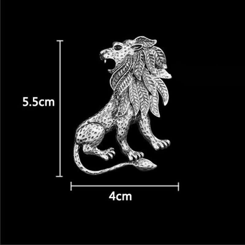 Men's Antique Retro Lion Brooch