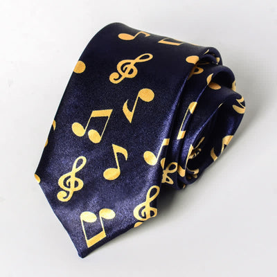 Men's Personality Piano Music Note Necktie