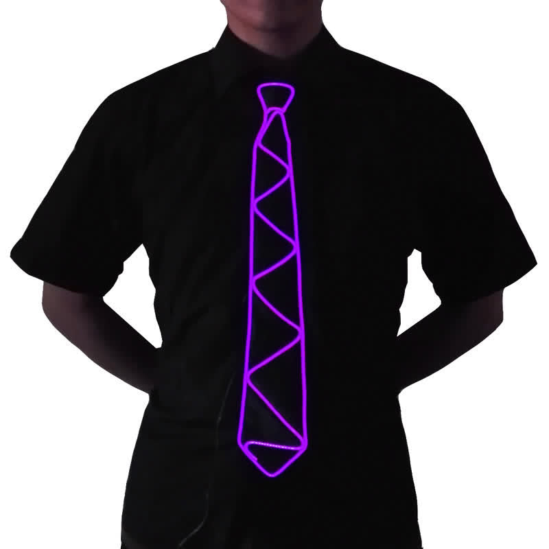 Cool Neon LED Strip Glowing Necktie