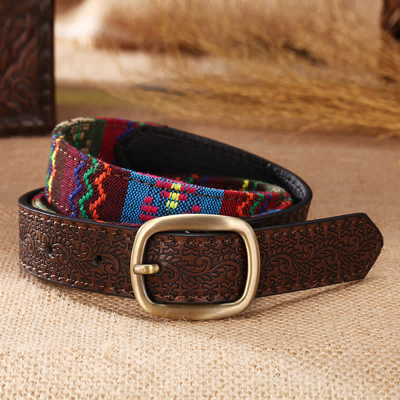 Women's Charming Aztec Embroidery Ethnic Leather Belt