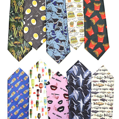 Men's Creative Funny Printed Necktie