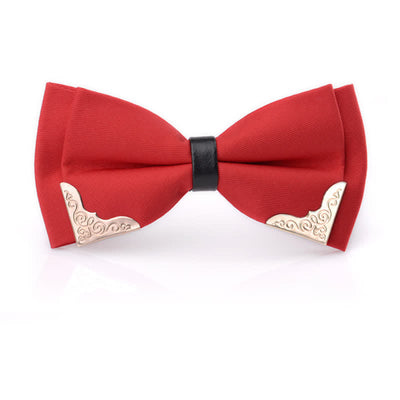 Men's Classic Metal Gold Bow Tie