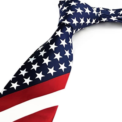 Men's Flag Stars & Stripes Necktie