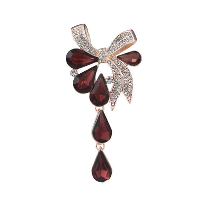 Women's Novelty Teardrop Bowknot Brooch