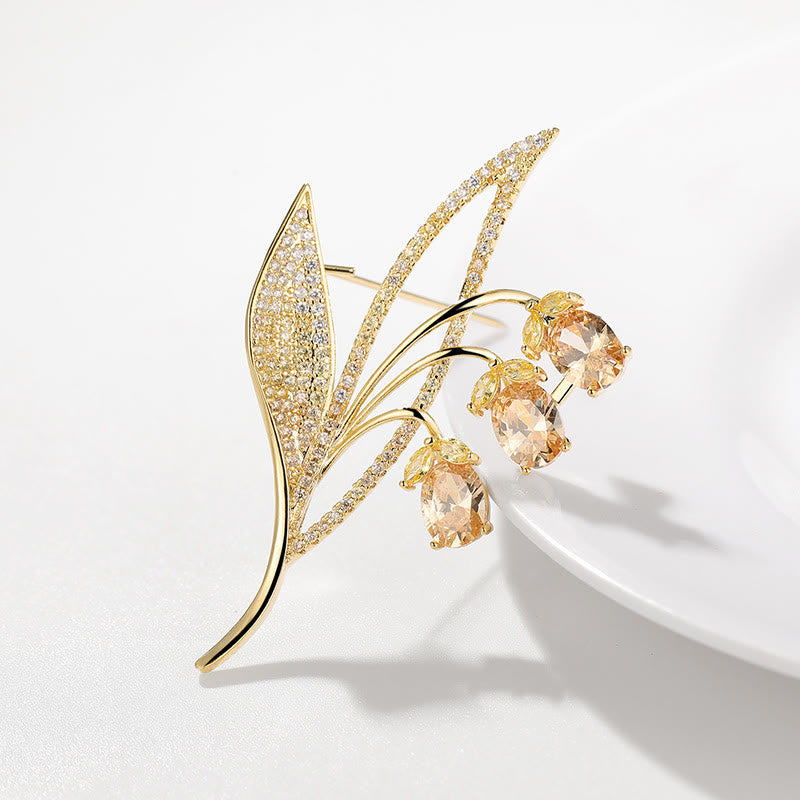 Women's Bellflower Lily Of The Valley Brooch