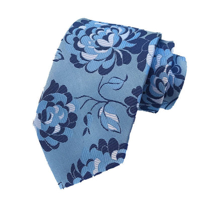 3Pcs Men's Showy Peony Floral Necktie Set