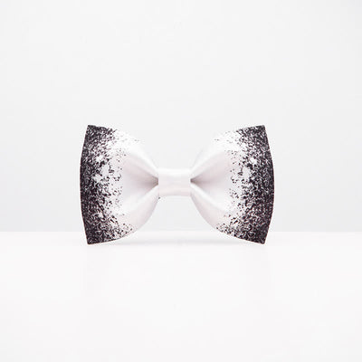 Men's Black White Resplendent Night Sky Bow Tie