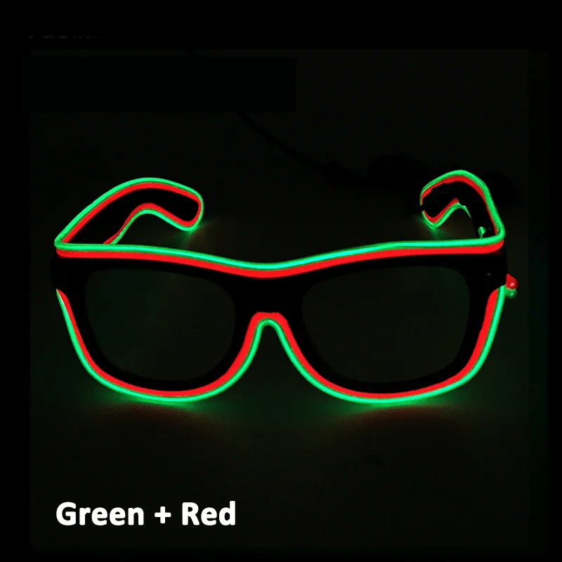 Double Colors Decorative Party Glowing LED Glasses