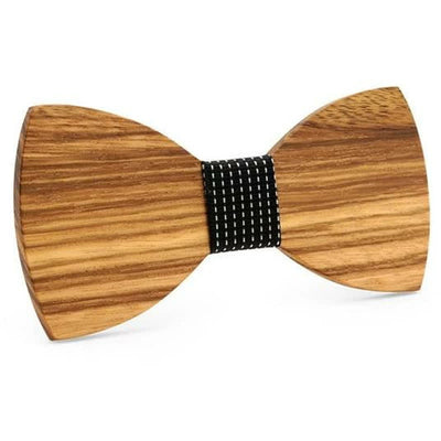 Men's Natural Wood Grain Wooden Bow Tie