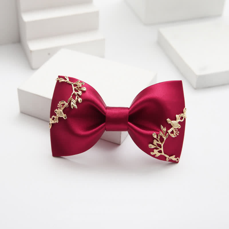 Men's Bird And Branch Wedding Bow Tie