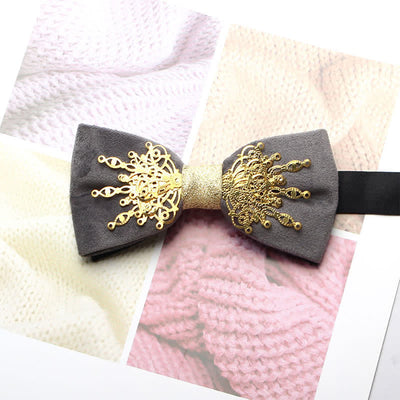 Men's Bling Mosaic Sunburst Velvet Bow Tie