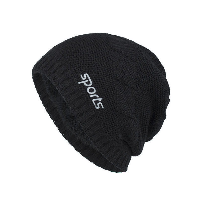 Casual Winter Solid Color Pile Knitted Hat
