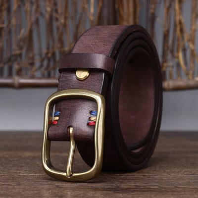 Men's Vintage Thicken Pure Cowhide Leather Belt