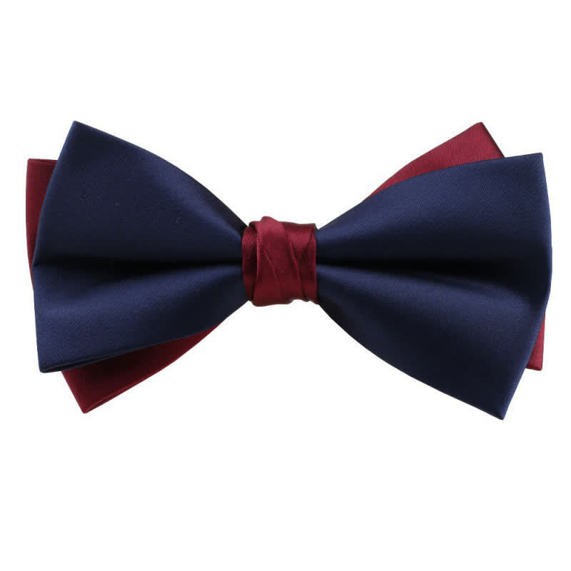 Men's Asymmetrical Two Tone Bow Tie