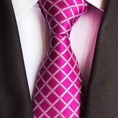 Men's Bright Woven Checked Necktie