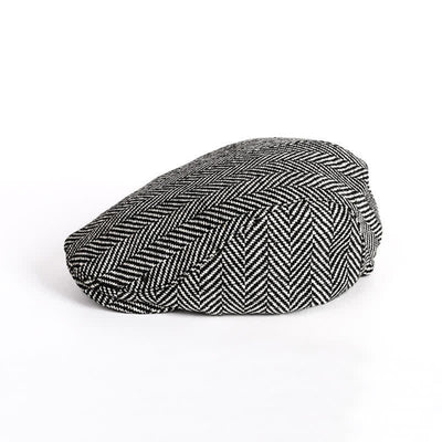 Herringbone Octagonal Cap Flat Cap Beret