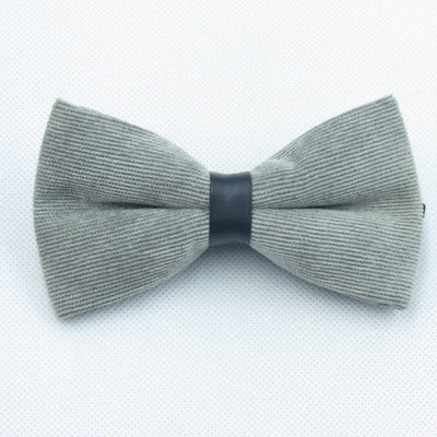 Men's Solid Candy Color Corduroy Bow Tie