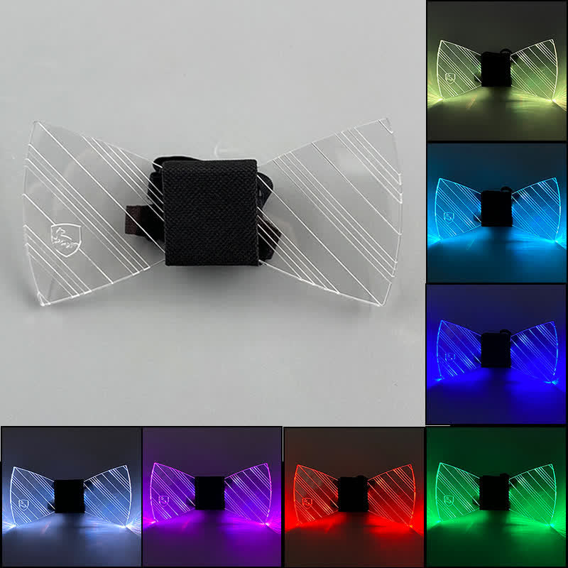 7 Colors Festival Luminous Preppy Acrylic Bow Tie