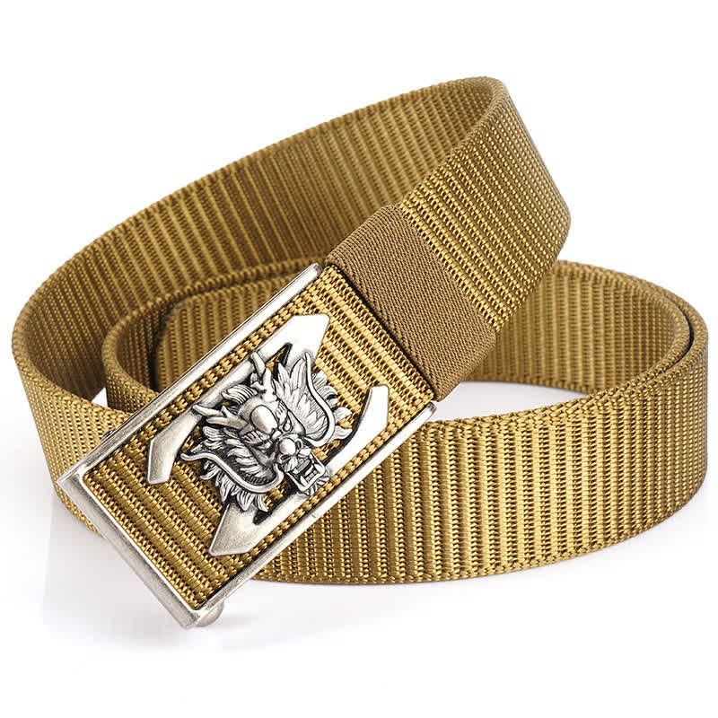 Men's Z Letter Mighty Dragon Nylon Belt