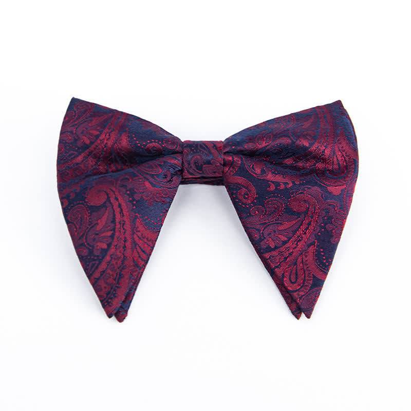 Men's Colorful Paisley Oversized Pointed Bow Tie