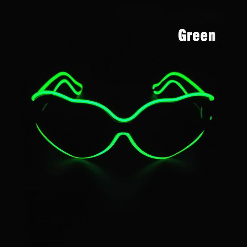 Love Heart Shape Light Up Neon LED Glasses