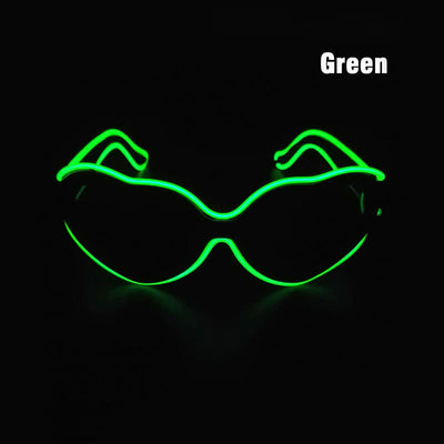 Love Heart Shape Light Up Neon LED Glasses