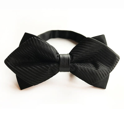 Men's Classic Striped Pointy Bow Tie