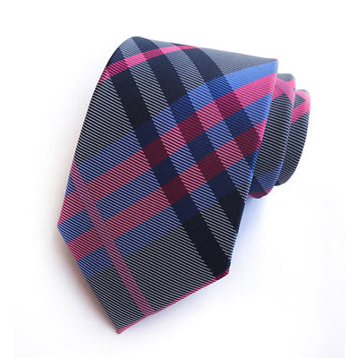 Men's Multi-colored Checked Formal Necktie