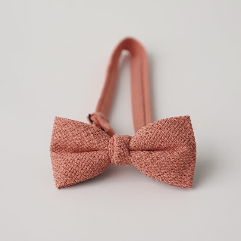 Men's Morandi Theme Solid Color Bow Tie