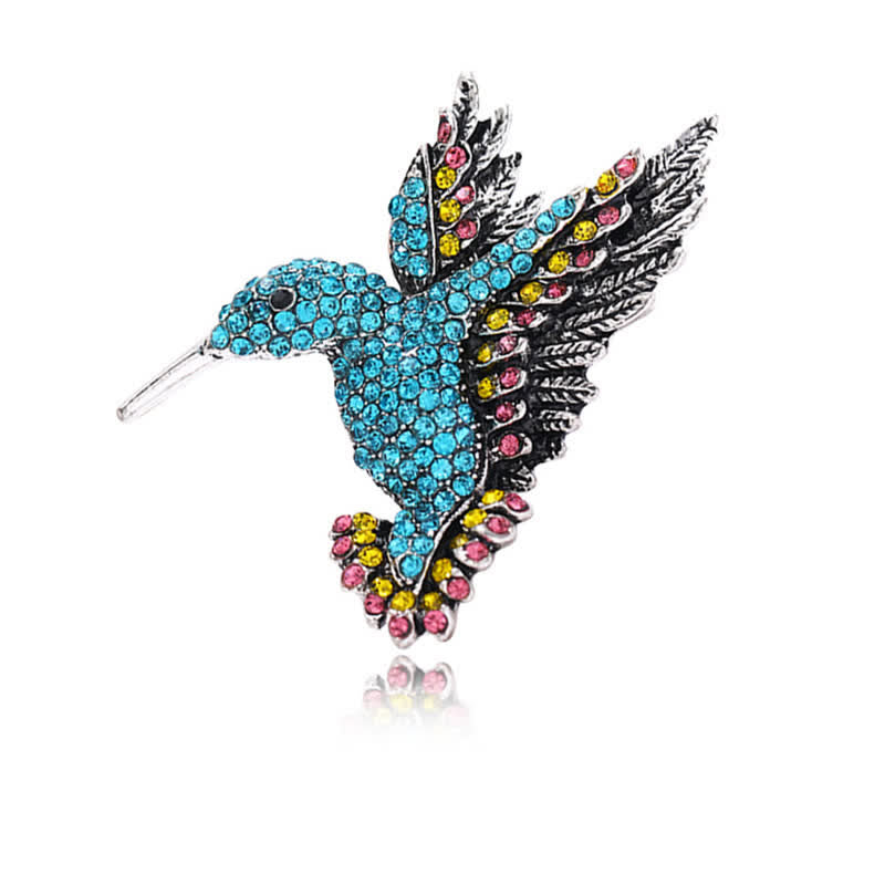 Women's Hummingbird Rhinestone Brooch