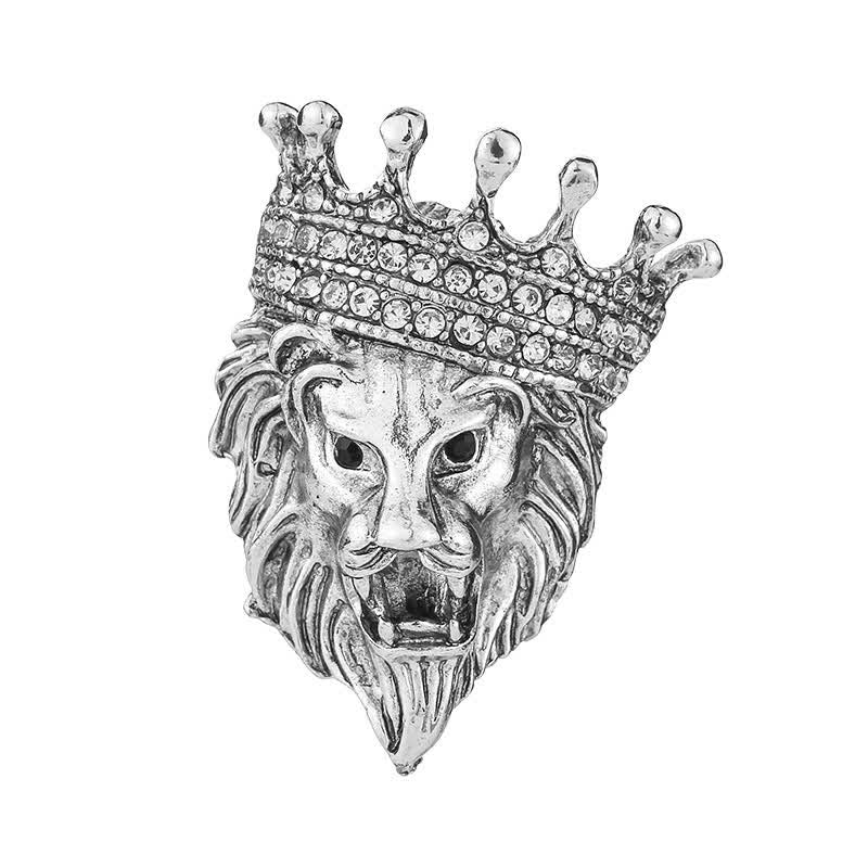 Men's Lordly King Lion Brooch