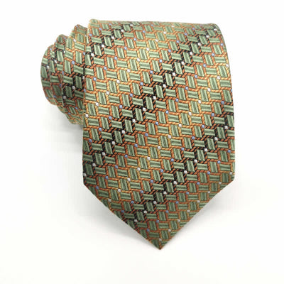 Men's Graduated Weave Pattern Pure Silk Necktie