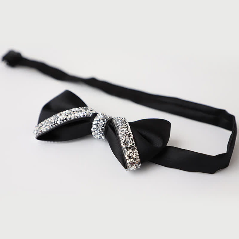 Men's Sparkling Rhinestone Wedding Bow Tie