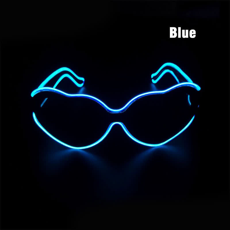 Love Heart Shape Light Up Neon LED Glasses