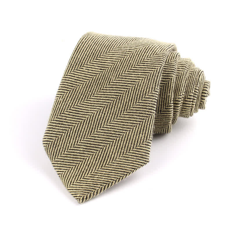 Men's British Soft Wool-like Striped Necktie