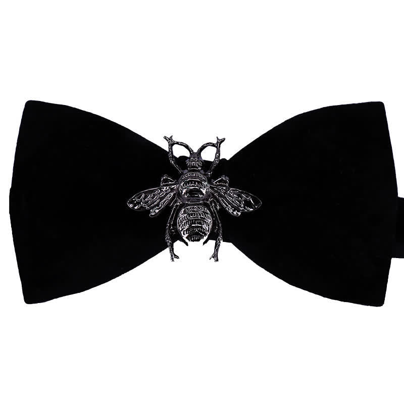 Men's Insect Bee Velvet Bow Tie