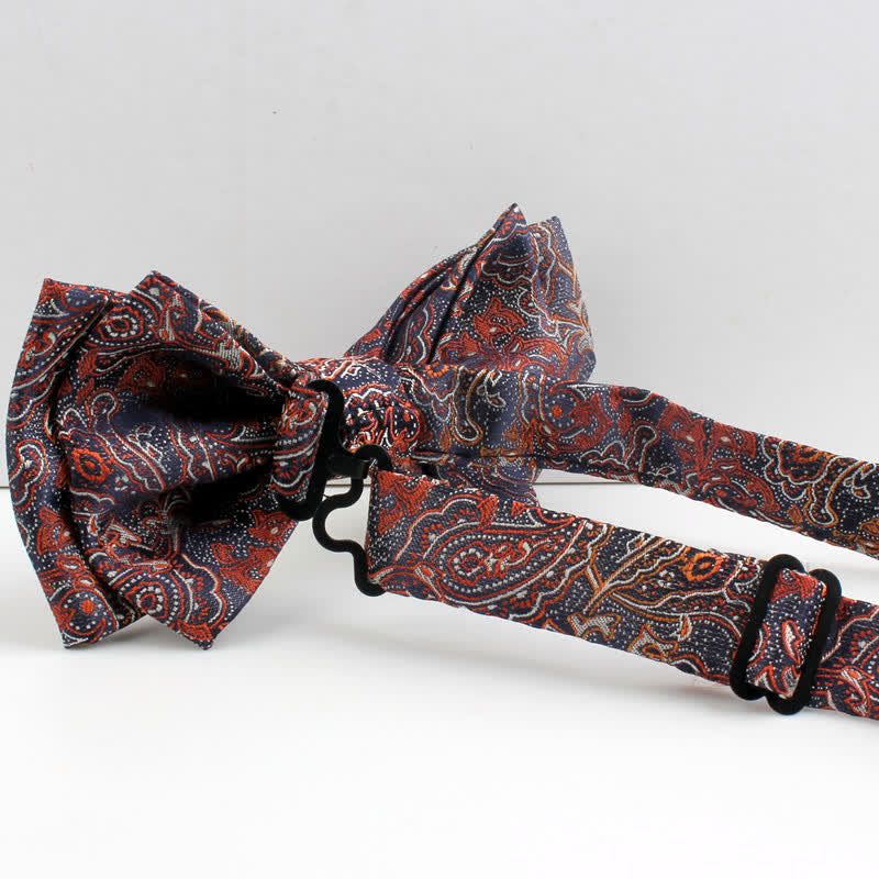 2Pcs Men's Neoclassical Paisley Floral Bow Tie Set