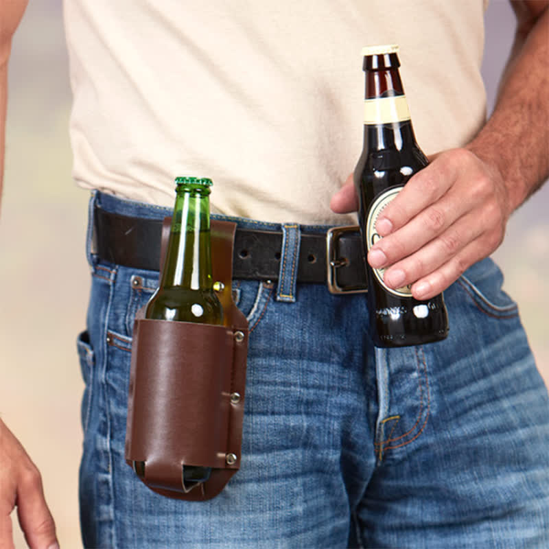 Outdoor Waist-Hanging Beer Bottle Holder Belt Bag