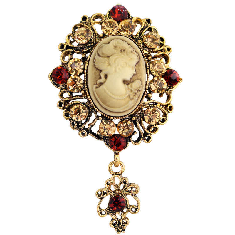 Women's Cameo Lady Victorian Brooch