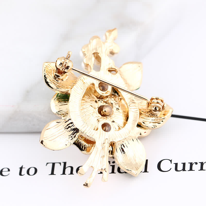 Women's Pearl Stamens Floral Brooch