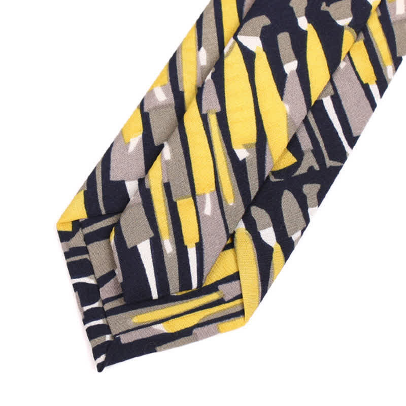 Men's Black & Yellow Crowds Necktie