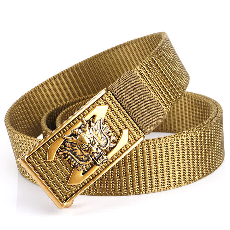 Men's Z Letter Mighty Dragon Nylon Belt